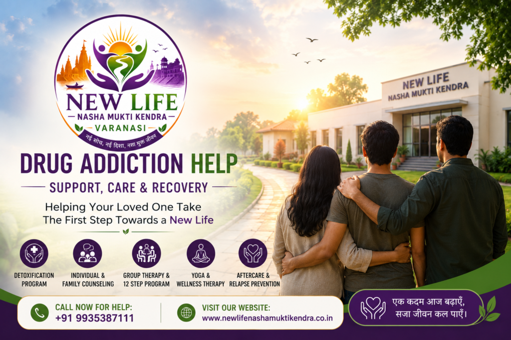Drug Addiction Help for families at New Life Nasha Mukti Kendra in Varanasi